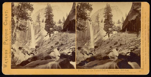 Piwyac, or the Vernal Fall, 300 Feet, Yosemite Valley, Mariposa County, California